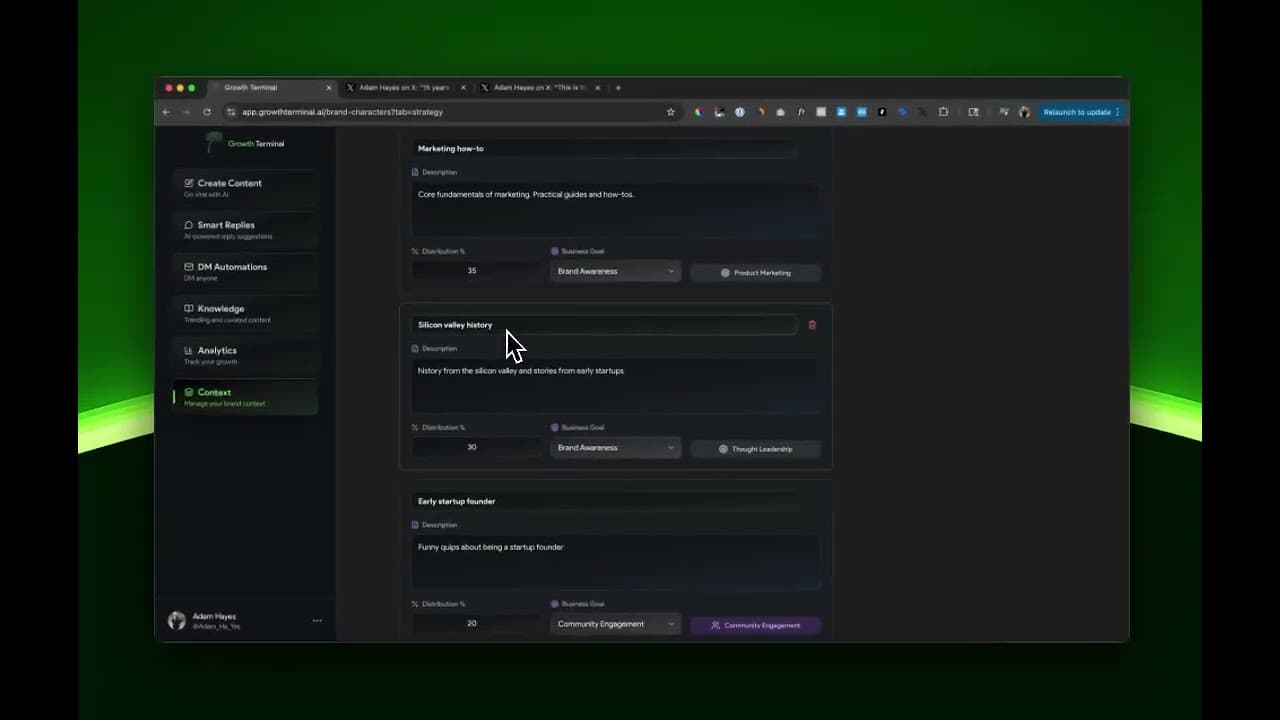 Growth Terminal Content Creation Demo